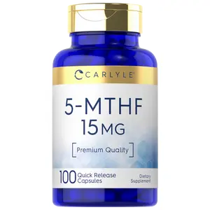 Carlyle 5-MTHF Supplement 15mg | 100 Capsules | L-Methylfolate | Non-GMO, Gluten Free | Premium Quality Carlyle 5-MTHF Supplement 15mg | 100 Capsules | L-Methylfolate | Non-GMO, Gluten Free | Premium Quality