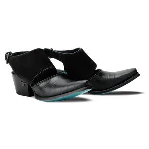 Plain Jane Slingback Mule - Soft Black Suede