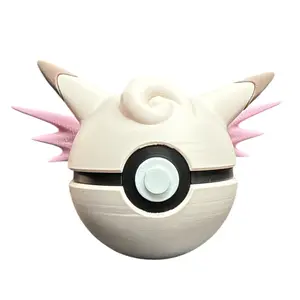 Clefable - Inspired 3D Printed Poke Ball Collectible