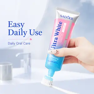 Ultra White Toothpaste, Sea Salt + Peach Fresh Breath Gel Toothpaste for Adults, Daily Oral Care, Bathroom Essentials, Morning Routine