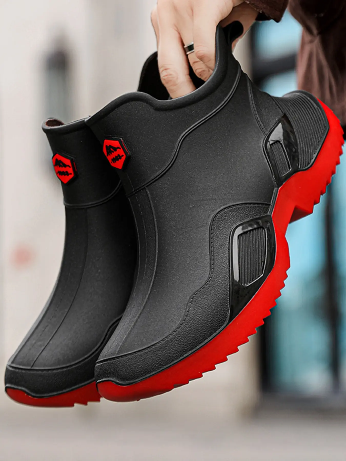Couple Spring Anti-Slip Wear-Resistant Rain Boots, Waterproof Boot, Outdoor Footwear, Fashion Multi-Functional Water Shoes, Hiking Fishing Garden Kitchen Work, Weatherproof Footwear