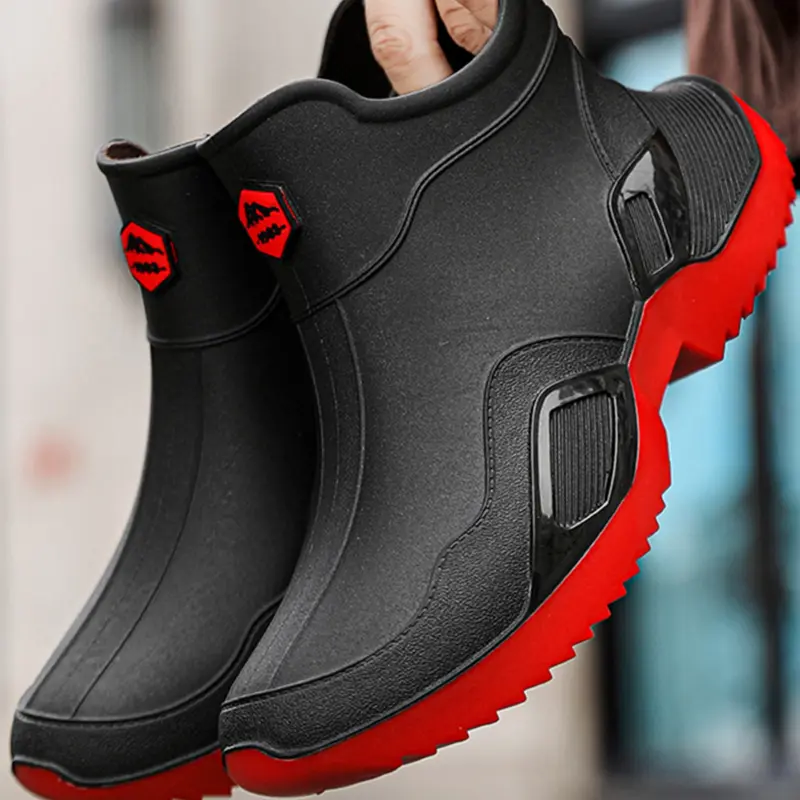 Couple Spring Anti-Slip Wear-Resistant Rain Boots, Waterproof Boot, Outdoor Footwear, Fashion Multi-Functional Water Shoes, Hiking Fishing Garden Kitchen Work, Weatherproof Footwear