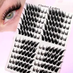 Natural Look Cat Eye Lashes, Dense & Thin Eyelash Extensions, Enhances Eye Shape, Perfect for Everyday Wear, 168 Cluster Design