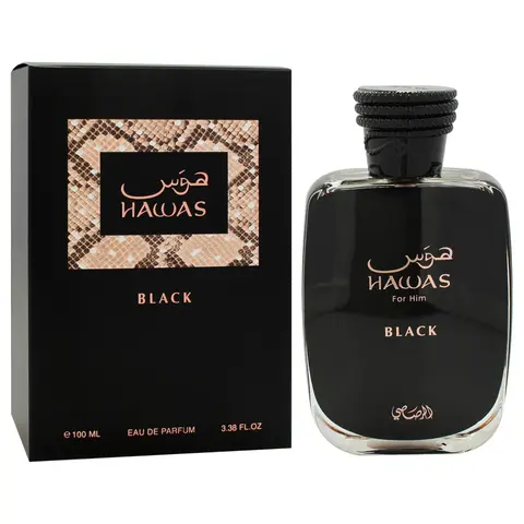 Rasasi Hawas Black for Men – Long Lasting Eau de Parfum 100ML | Fresh Spicy Woody Scent