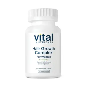 Vital Nutrients Hair Growth Vitamins Complex for Women | Hair Growth Supplement Supports Fuller, Thicker, Stronger with Keratin, Ashwagandha, Hops and Biotin | Vegan, Dairy, Gluten Free