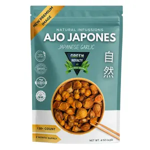 Green Royalty Japanese Garlic (Ajo Japones) 4oz - All-Natural Immunity Boost, Cardiovascular Health Benefits