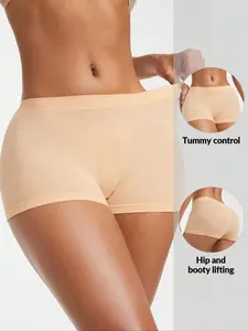 Seamless Safety Shorts, High Elasticity & Skin-Friendly, Multiple Colors Available, Anti-Slip & Versatile, Essential Layering Piece for European & American Style Daily Outfits, Womenswear Underwear, Panties