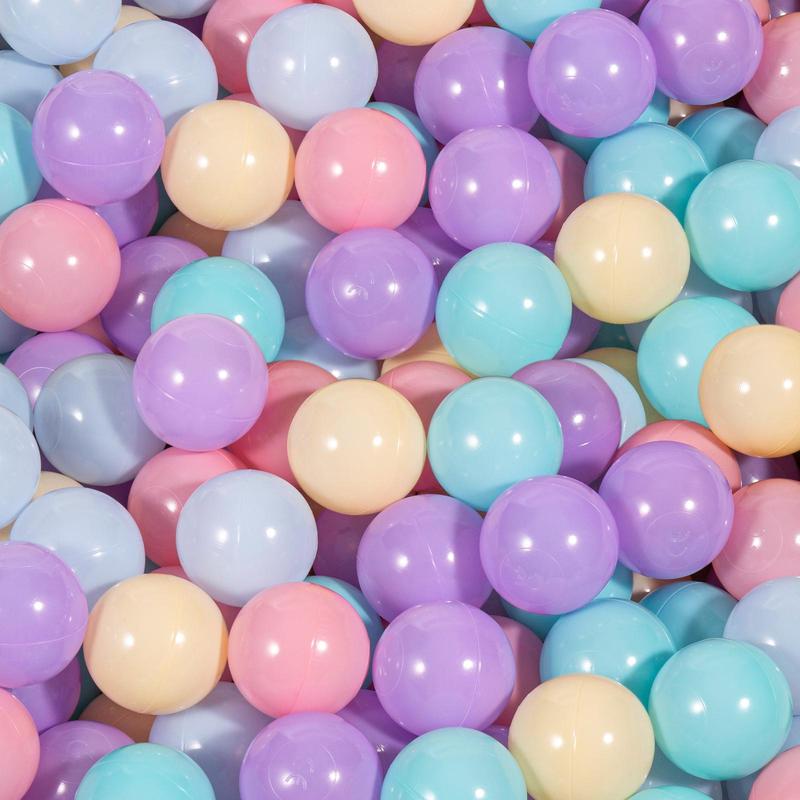 Rainbow Ball Pit Balls 100 Counts 2.2 Inches Diameter Non-Toxic BPA & Phthalate-Free Durable Storage Mesh Bag Safe for Toddlers Playroom Toys