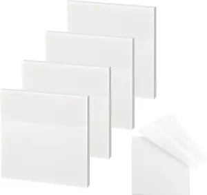 Transparent Sticky Notes - 3x3 inch Clear Sticky Notes Waterproof Self-Adhesive Translucent Sticky Note Pads for Books Annotation, See Through Sticky Note (200 Sheets)