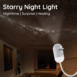 Children's night light starry sky light Planetarium Projector Pro for Bedroom, 6 in 1 Star Projector Galaxy Light, Ceiling Night Light Milky Way Mood Lighting with Timer, LED Space Galaxy Lamp Bedroom Room Decor for Adults Kids - White