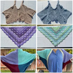 Andrea’s Crochet Wear— Cover Ups, Shawls, Cocoon Sweater Knit Womenswear Everyday Soft Style