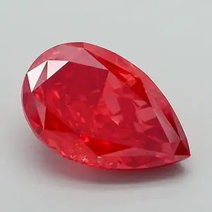4.16 Carat Pear Cut Fancy Red