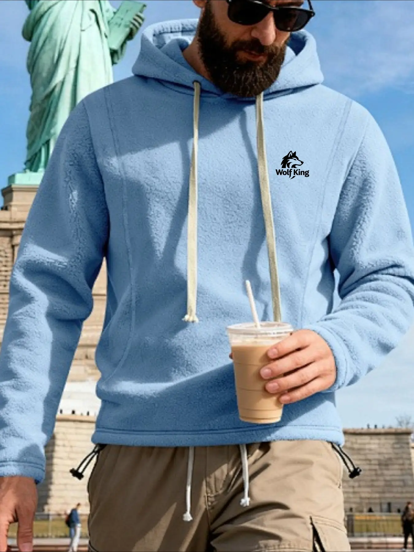 American-style Loose Fleece Men's Heavyweight Hooded Outdoor Tactical Training Warm Sweatshirt