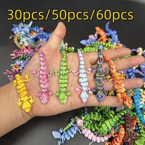 3D Printed Lizard Statues, Multi-Color Jointed Design, Home Decor, Office Desk Ornament, Gift for Mother's Day, Halloween, Christmas