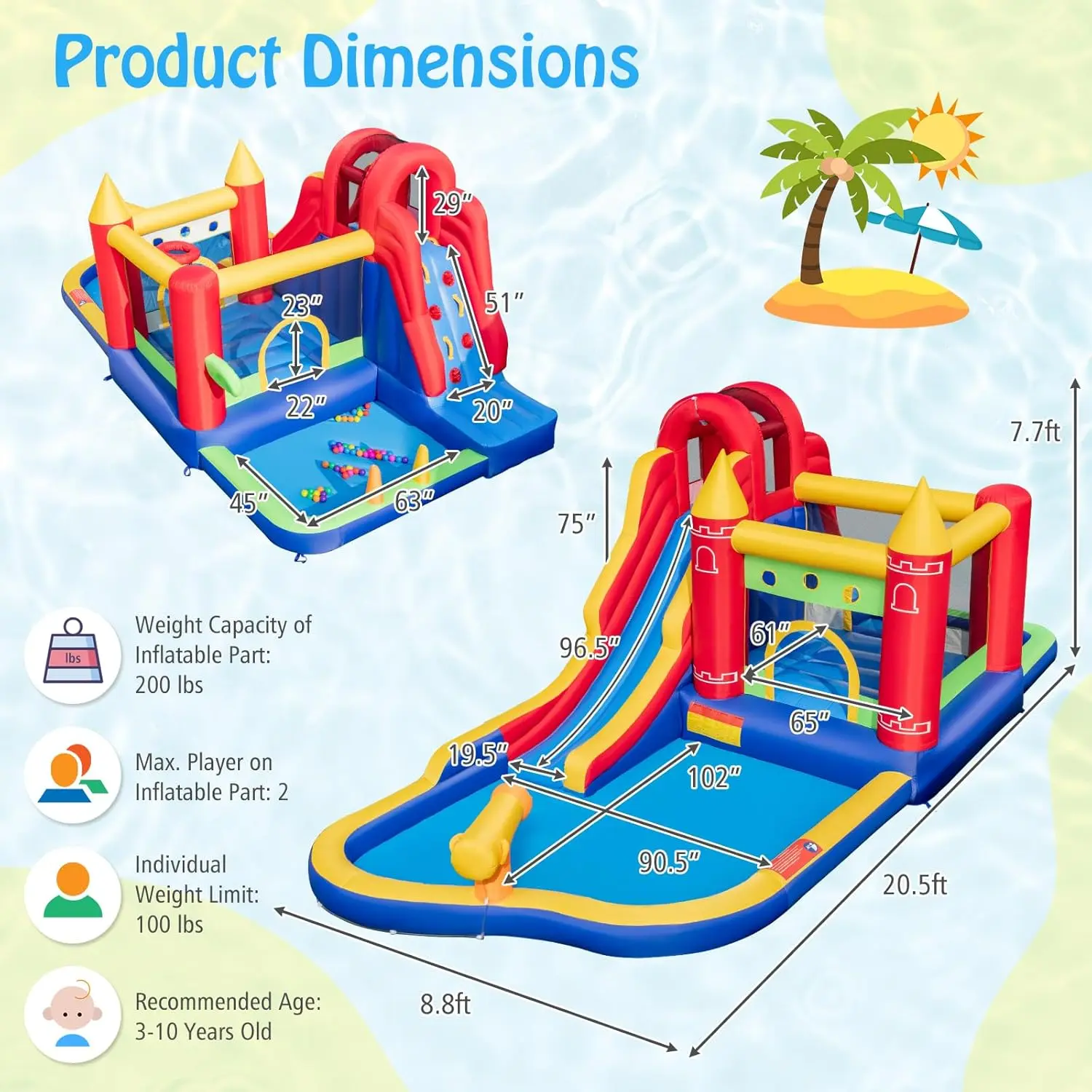 Style 12, 7-in-1 w/ 735w Blower & 50 Ocean Balls