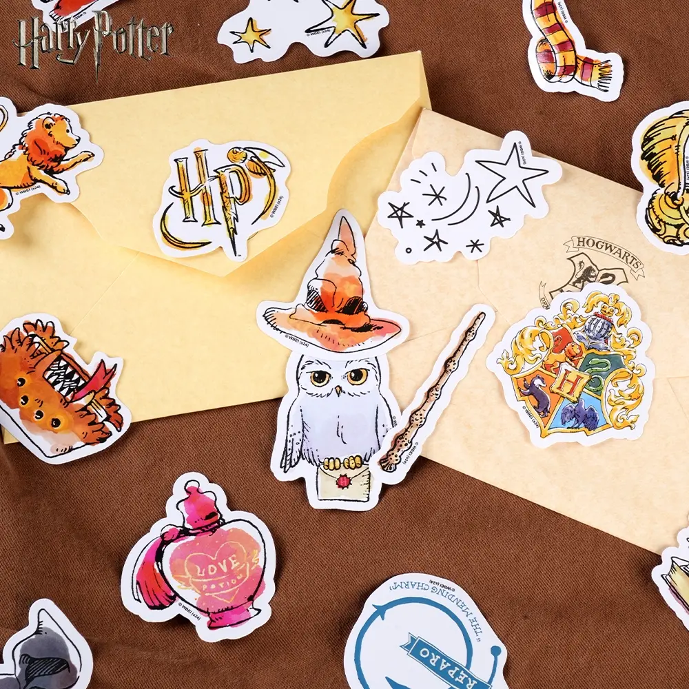 100Pcs Harry Potter Officially Licensed Movie Character Pattern Waterproof Stickers Sticker Collage Pack Merch Gift Accessories For Water Bottle, Laptop, Scrapbook, Skateboards, Cup Decorations Birthday Party Gift