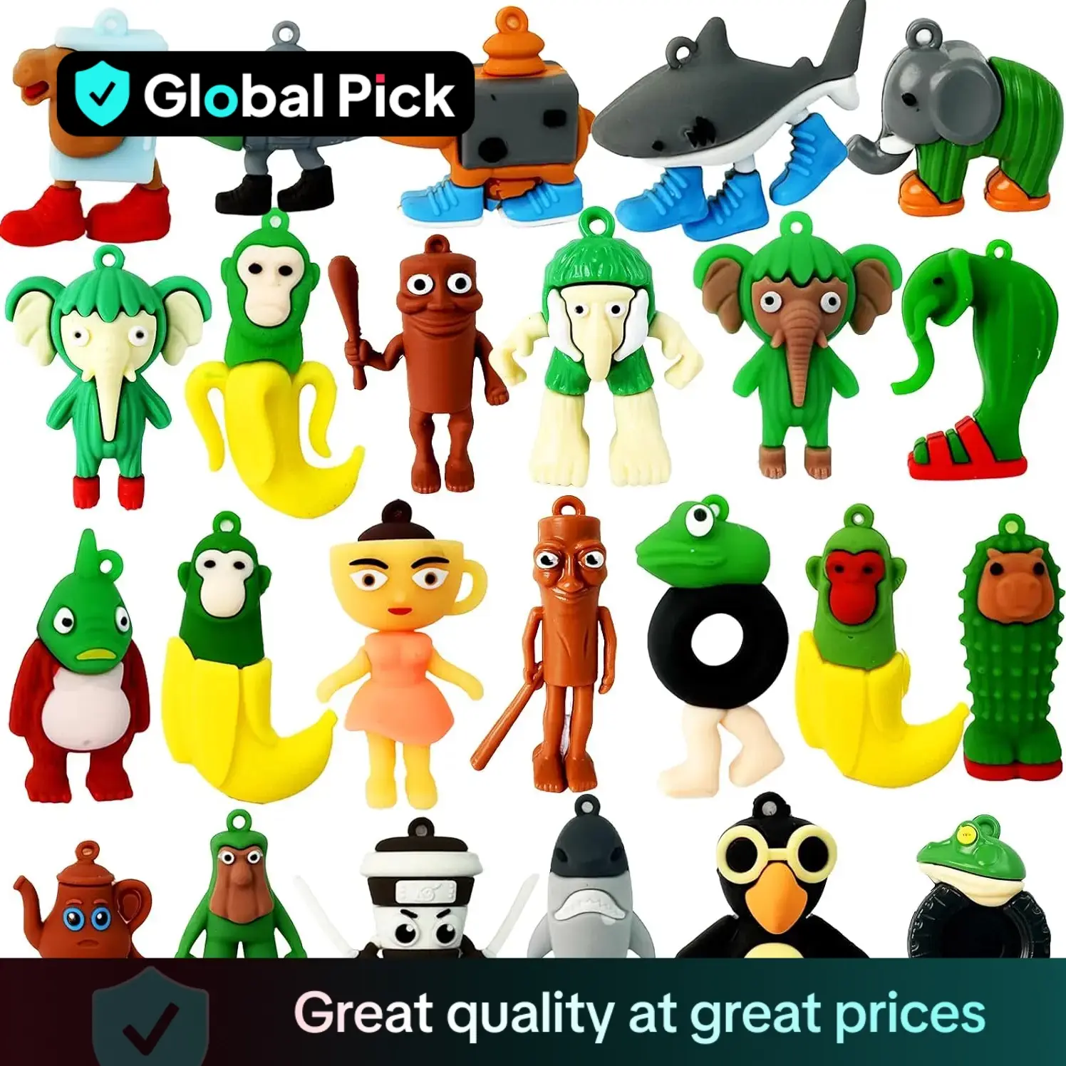 24-Piece Italian Brainrot Action Figures Set, Tralalero Tralala Collectible Dolls, Desktop Decoration, Perfect Gift for Fans