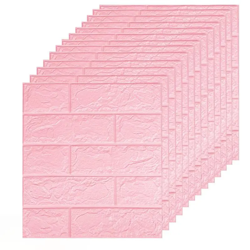 Solid Color 3D Brick Pattern Wall Sticker for Room Decor, Self-adhesive Wallpaper for Bedroom Decor, Room Accessories, Waterproof Wall Decal, Wall Dec