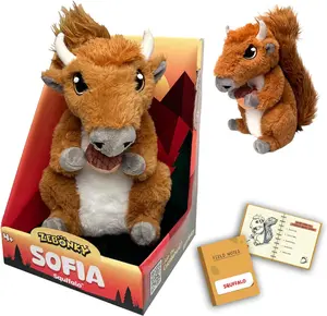 Sofia Squffalo – 12” Soft Plush Squirrel and Buffalo Hybrid Animal for Kids – Collectible Stuffed Animal with Character Field Guide – Snuggly Companion That Builds Imagination & Empathy