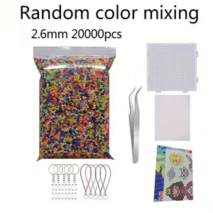 2.6mm Perler Bead Set for Ironing Beads, Pixel Art Crafts, 3D Puzzles, and DIY Gift Making, Perfect for Handmade Projects