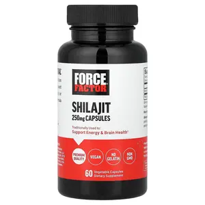 Force Factor Shilajit, 250 mg, 60 Vegetable Capsules