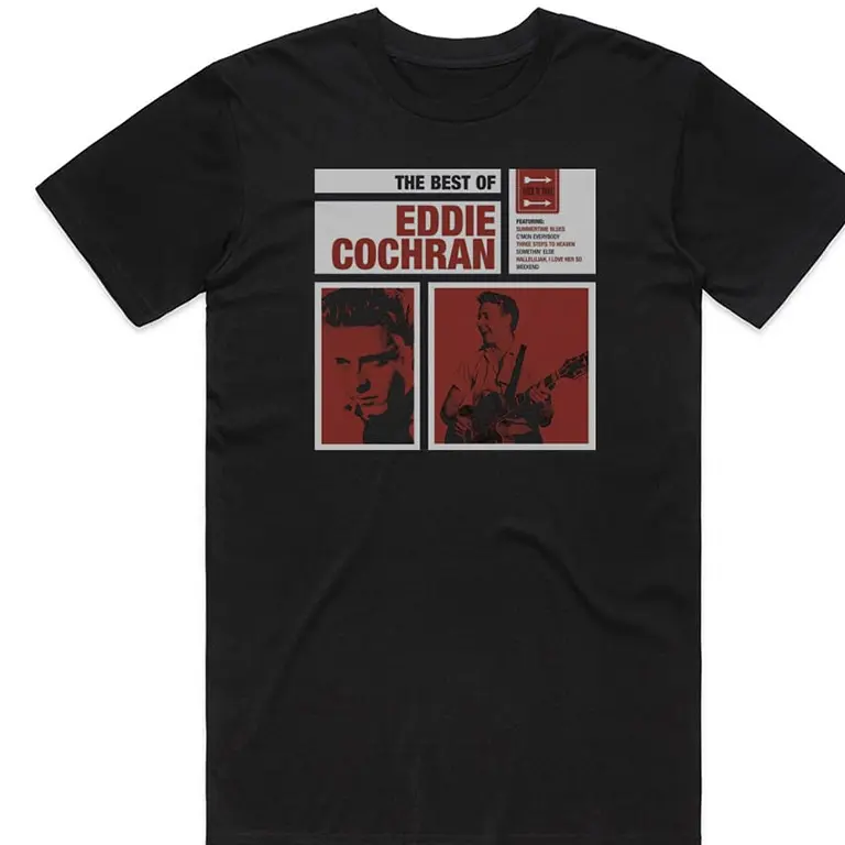 Eddie Cochran The Best Of Eddie Cochran Album Cover T-Shirt