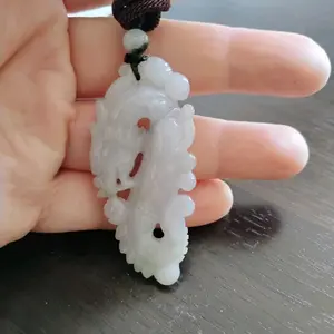 Natural Dragon Jade Pendant Necklace, Fine Jewelry Accessory for Daily Wear