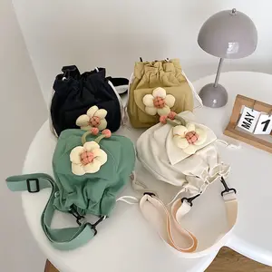 BOTD Bloom Blossom Bucket Bag - Women's Crossbody Shoulder Flower Bag