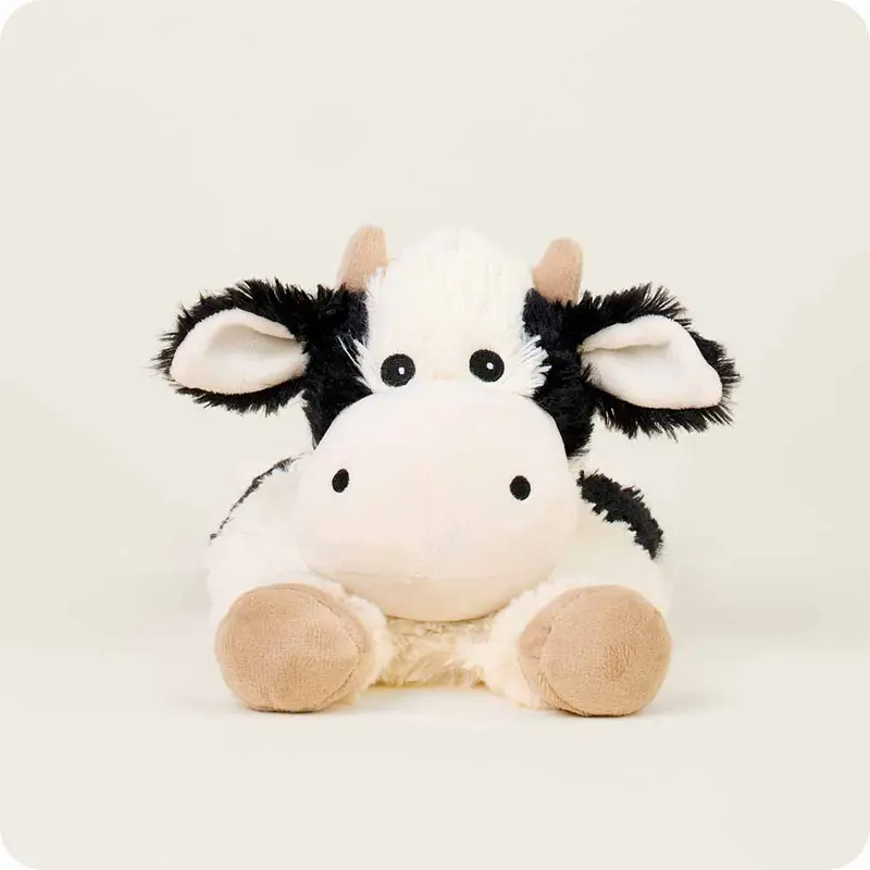 Warmies Laying Down Cow Warmies - Microwavable Plush Toy Scented with French Lavender for Soothing Comfort and Relief
