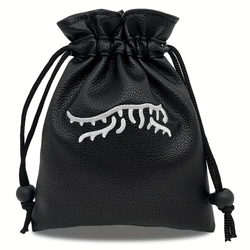 Portable Durable Faux PU Golf Ball & Tee Pouch with Drawstring, Premium Accessory for Men & Women Golfers, Perfect Gift for Dad, Boyfriend, Husband