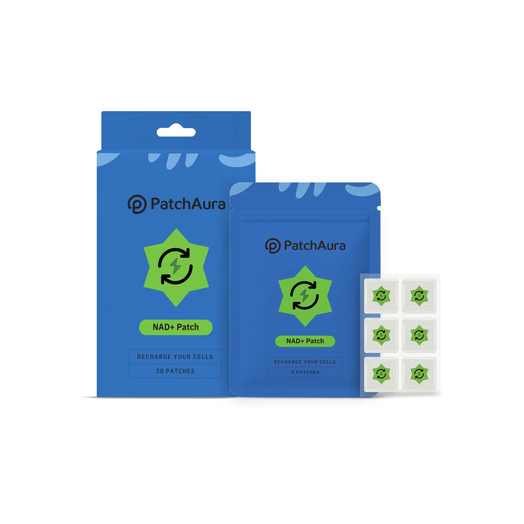 PatchAura NAD+ Patch – Cellular Energy & Longevity Support, Anti-Aging & Metabolism Boost, Daily Wellness Patches (30 Patches)