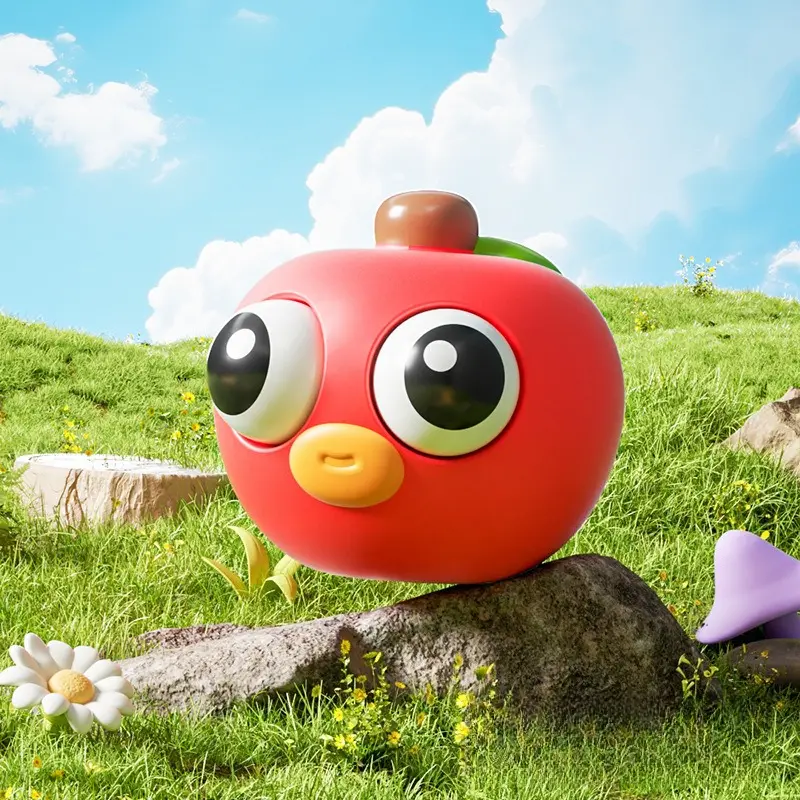 Eye popping apple - red