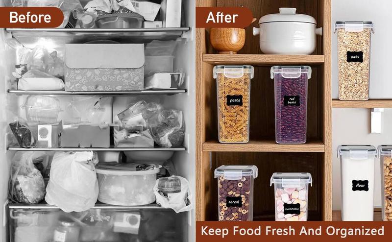 AISOON 68 PCS Airtight Food Storage Containers With Lids,BPA Free Kitchen Organization Set,Dishwasher Safe,With Labels Spoon,Cereal & Flour Dispensers Reusable Silicone AISOON 68 PCS Airtight Food Storage Containers With Lids,BPA Free Kitchen Organization Set,Dishwasher Safe,With Labels Spoon,Cereal & Flour Dispensers Reusable Silicone