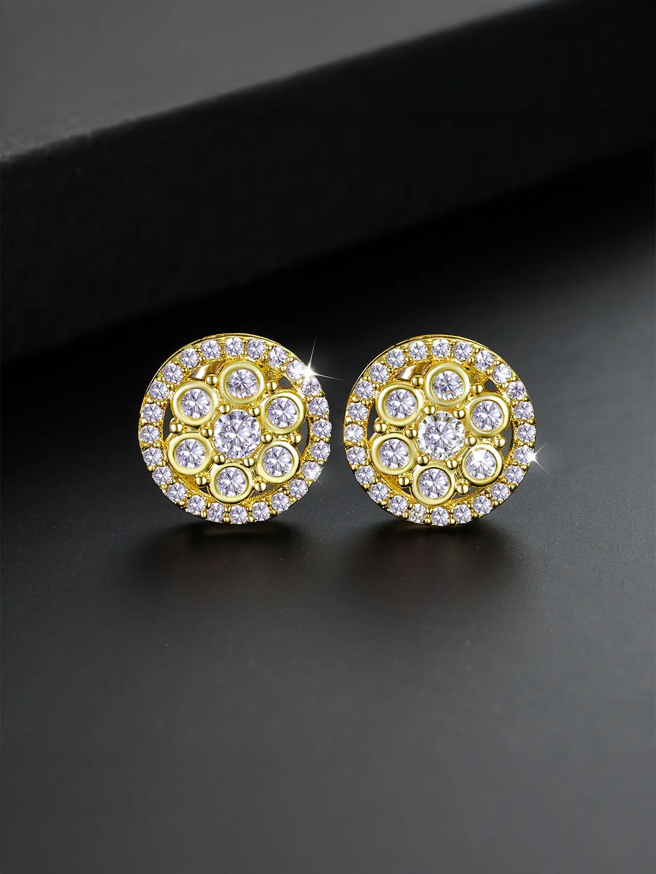 ICED CHICS square hip-hop stud earrings, everyday ear accessories, fashionable jewelry accessories, street hip-hop style, suitable for gifting, parties, and both men and women, versatile earrings, High Quality Earrings, Earrings Studs