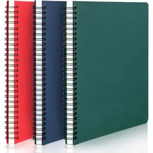 Spiral Lined Notebook, A5 3packs 5.5"X8.3" 120 Pages Lined Travel Writing Notebooks Journal, Memo Notepad Sketchbook, Students College Office Business Subject Diary Ruled Book Journal-3 Colors