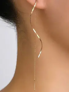 Elegant Twist Earrings Set, Dangle Hoop Earrings, Unique Design for Weddings & Special Occasions, Perfect Fashion Accessory for Women, Trendy Jewelry, Dangling Earrings