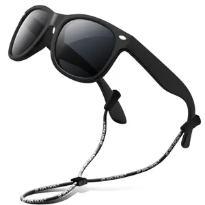 Sunglasses Polarized Anti-UV Flexible Rubber Glasses Sunglasses with Shoulder Strap