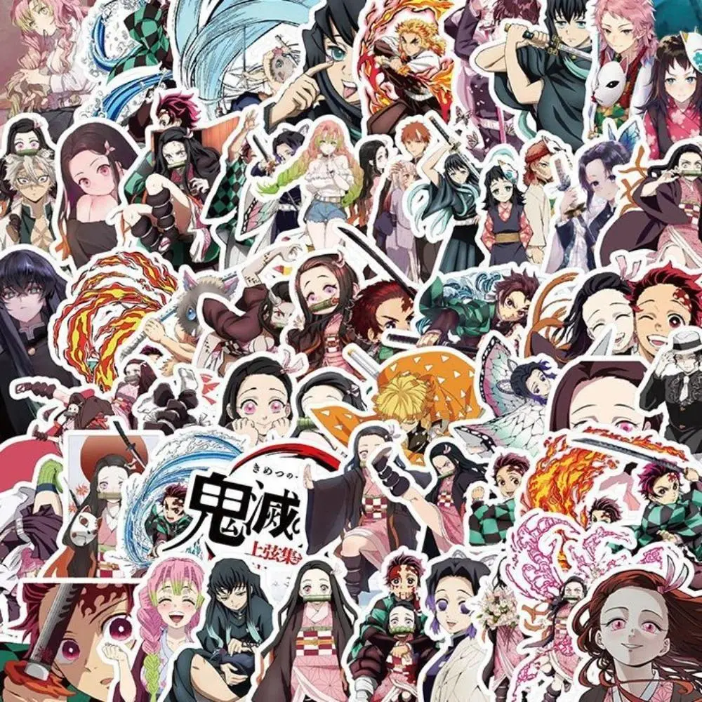 50PCS Demon Slayer anime stickers for phones, Cellphone, water cups and decorations, exquisite DIY waterproof stickers, computer and luggage stickers, Accessories