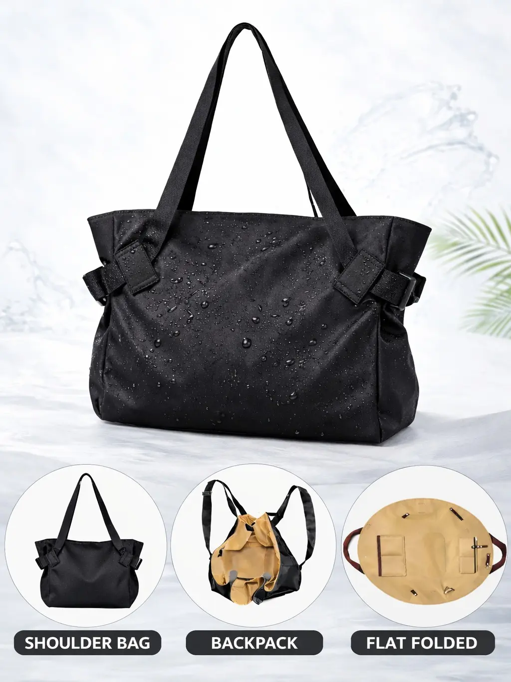 Shopping Bags Tote Blanket Nylon Bag For women Beach Picnic Grocery Gym Multi-Use Magic Bag Waterproof Adjustable shoulder straps Multifunctional Multi-Purpose Package
