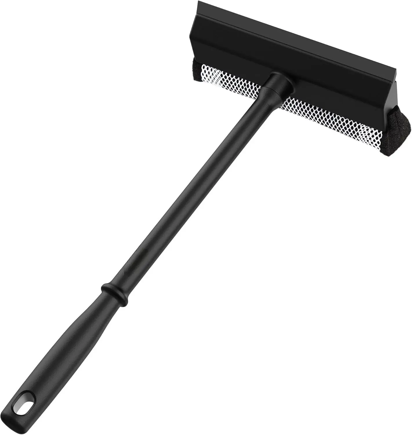 Professional 2-in-1  Window  and Sponge  for Cleaning and Washing, Rubber  Cleaner With Handle, Black