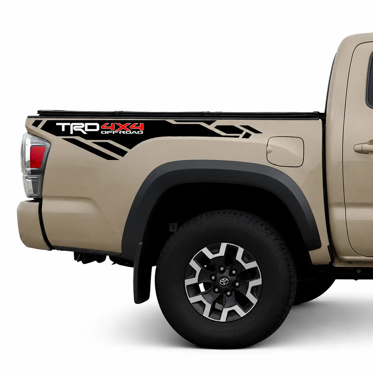 Toyota Tacoma 4x4 TRD Off Road Bed Side Decals, 2-Piece Ready-to-Install Car Stickers, 55x22 in, Compatible with Toyota Tacoma TRD 4x4 Models