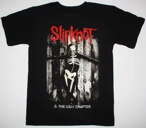SLIPKNOT .5 THE GREY CHAPTER Cotton Black All Size T Shirt For Men