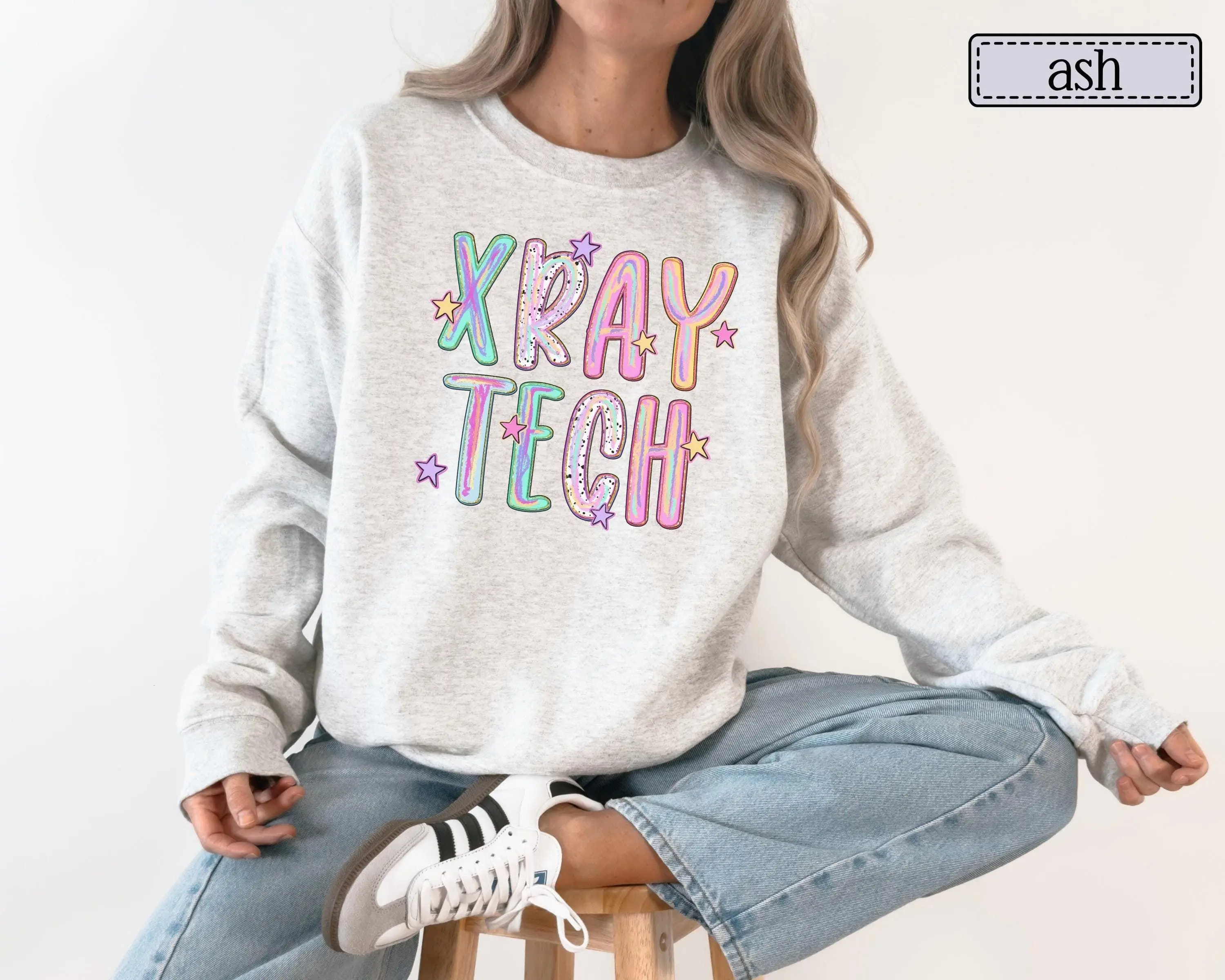 Xray Tech T-Shirt & Sweatshirt - RAD Tech Sweater • Radiology Gifts • X-ray Technologist Gift • Cute Colorful Radiology Tech Pullover • CT MRI Tech