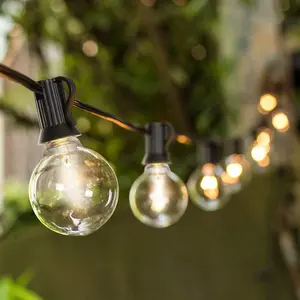 198 ft Outdoor String Lights, Waterproof Globe Patio Lights, 100 Bulbs