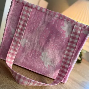 Strawberry gingham handbag