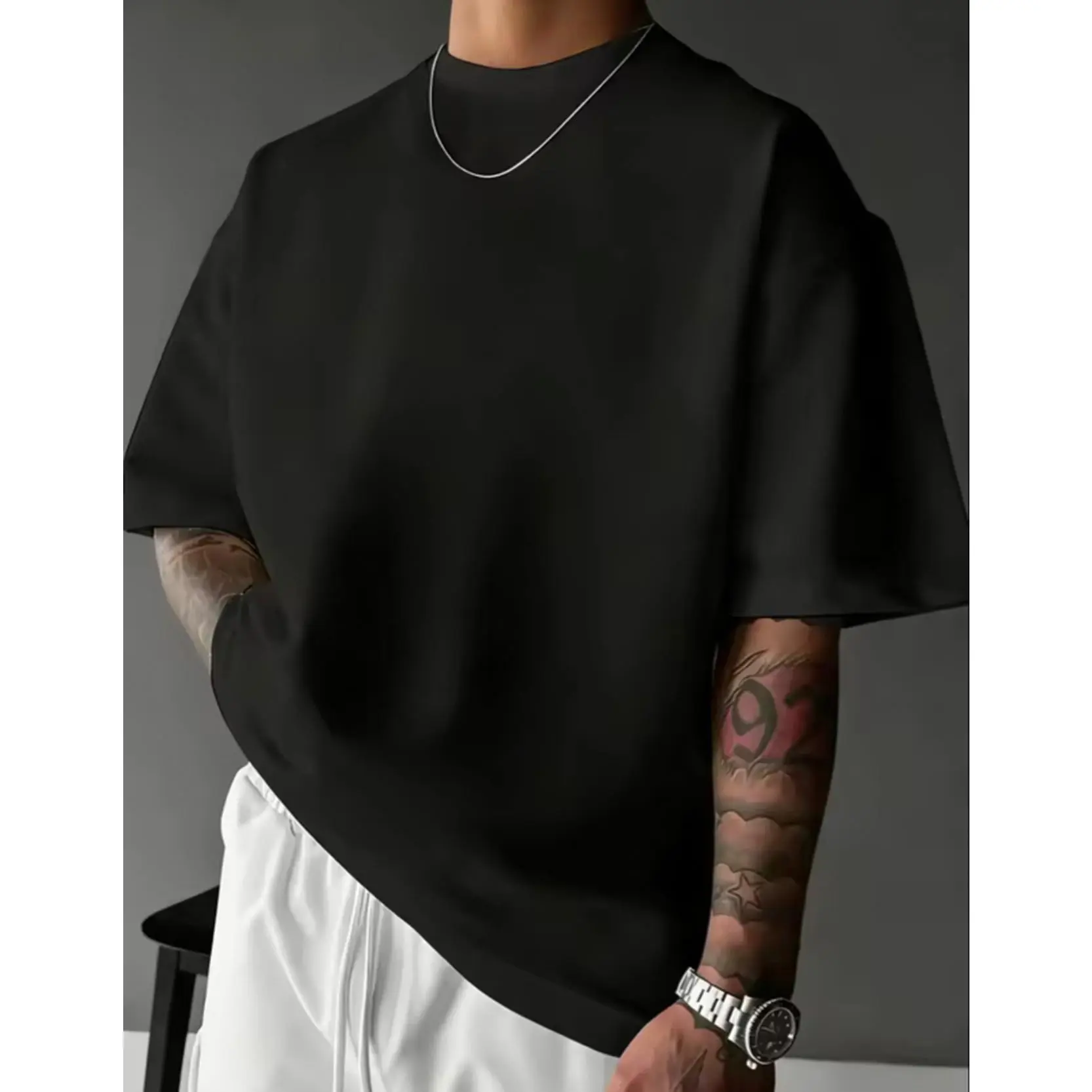 Summer Beach Cotton Short Sleeve T-Shirt for Men Casual Loose Fit Breathable Comfy Basics Sport Streetwear Top