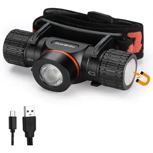 Rechargeable Headlamp, 1000 Lumen LED Rechargeable Headlight with 5 Light Modes, Magnetic Base and Adjustable Headstrap,Perfect for Camping, Hiking, Caving, Fishing