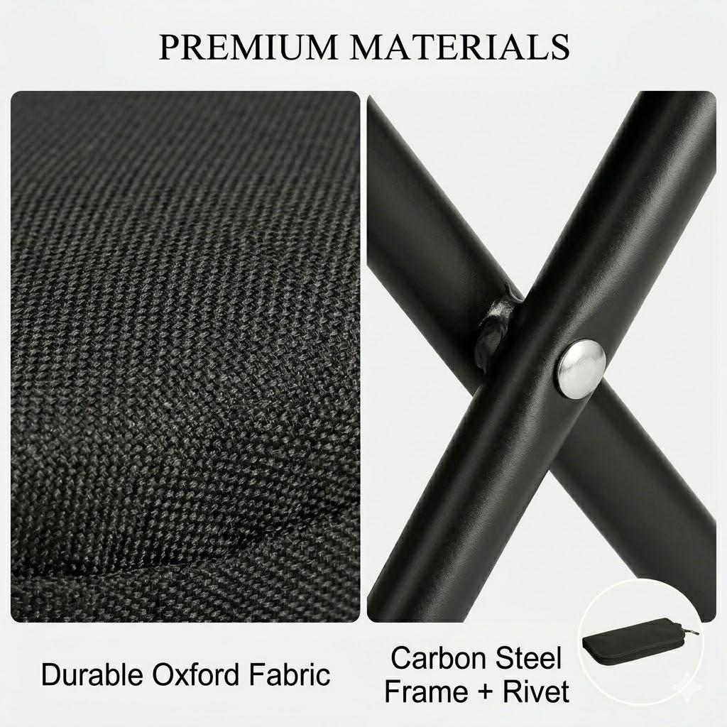 Portable Folding Fishing Stool Mini Camping Chair, Ultralight Compact Stool for Outdoor Hiking, Lightweight Small Seat with Carry Bag, Collapsible Pocket Bench for Travel, Concerts, and Gardening