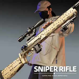 1000pcs Mk Series Building Blocks Gun, High Fidelity DIY Collectible Model, Adult Desktop Decoration, Christmas Gift