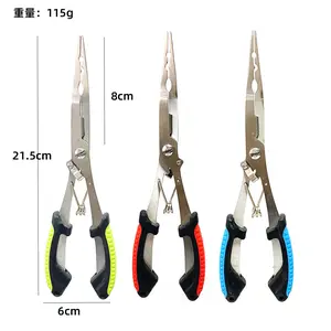 Stainless Steel Long Nose Fishing Pliers – Line Cutter, Fish Gripper, Hook Remover – Corrosion Resistant with PP Handle for Saltwater & Freshwater